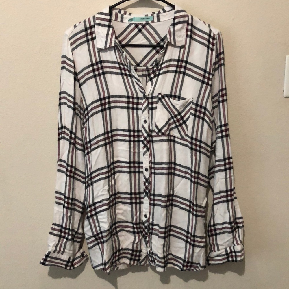 Maurices plaid button up